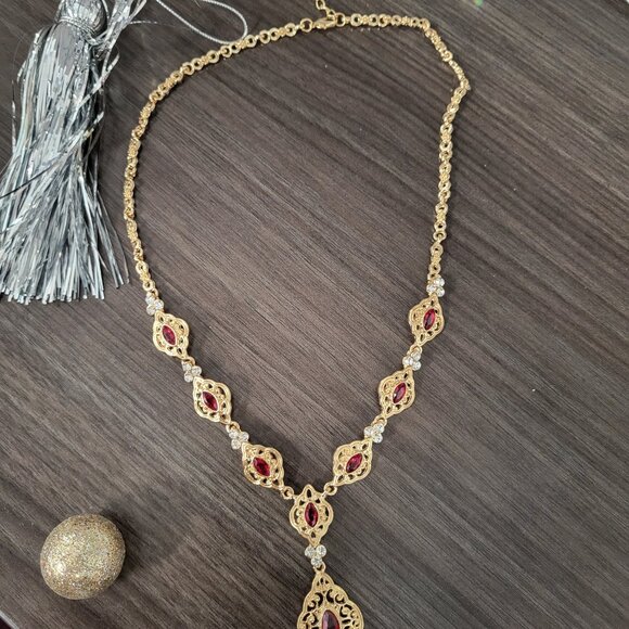 Sunspicems Exquisite Morocco Choker Necklace - Gold Color - Picture 2 of 15